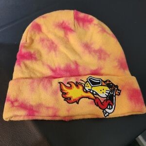 Tie Dye Flamin Hit Cheetos Beanie Hat Cheetos 2022 Beanie By Mad Engine